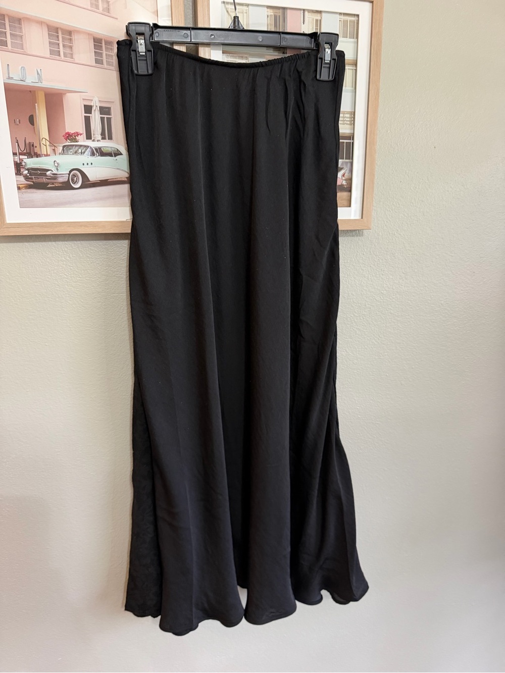 aerie Black Maxi Skirt with Elastic Waistband